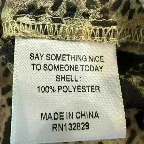 Revolve LPA Pinched Shoulder Snake Print Blouse Top Size M Python Long Sleeve - Picture 8 of 9